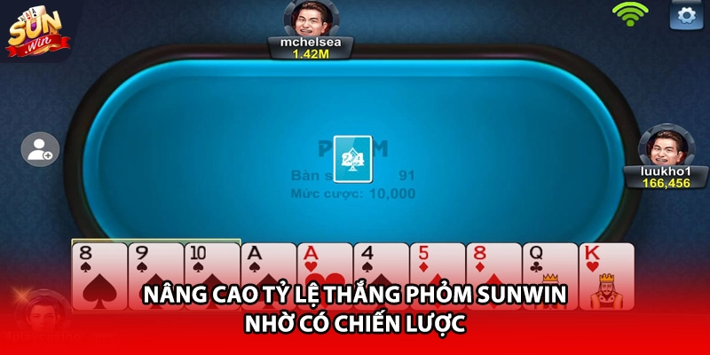 Nâng cao tỷ lệ thắng Phỏm Sunwin nhờ có chiến lược